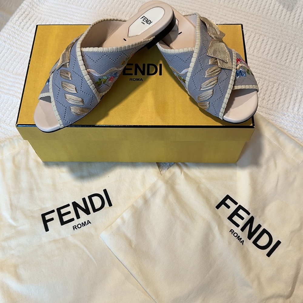 Fendi Embroidery Slide size 36 US 6